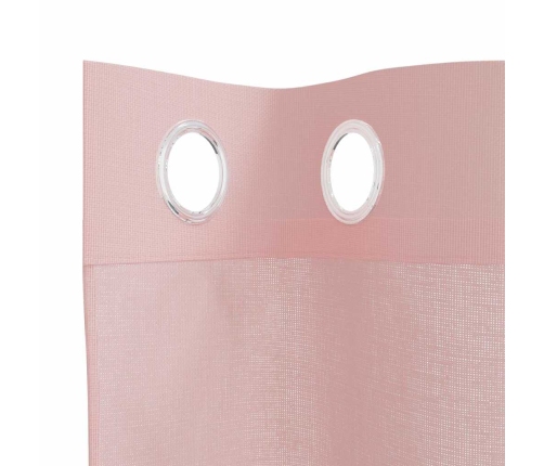 Voile Aizkari Ar Starplikām, 2 Gab., Rozā, 140X225 Cm Vidaxl