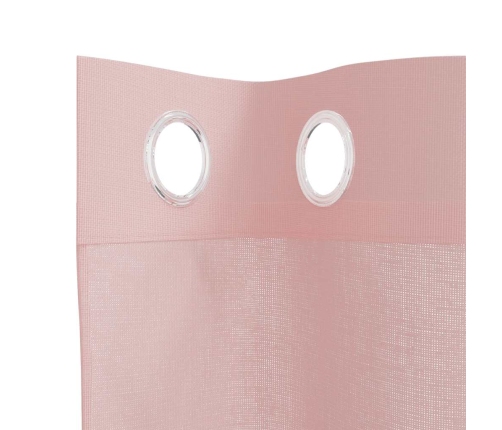 Voile Aizkari Ar Starplikām, 2 Gab., Rozā, 140X300 Cm Vidaxl