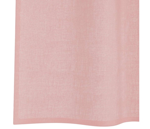 Voile Aizkari Ar Starplikām, 2 Gab., Rozā, 140X300 Cm Vidaxl