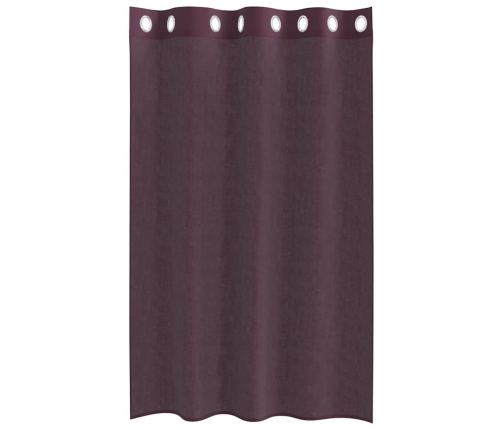 Voile Aizkari Ar Starplikām, 2 Gab., Violeti, 140X140 Cm Vidaxl