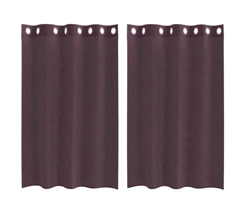 Voile Aizkari Ar Starplikām, 2 Gab., Violeti, 140X175 Cm Vidaxl