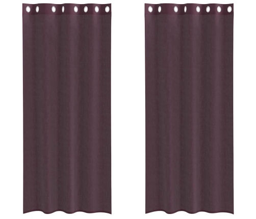 Voile Aizkari Ar Starplikām, 2 Gab., Violeti, 140X225 Cm Vidaxl