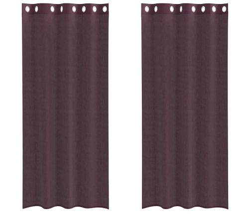 Voile Aizkari Ar Starplikām, 2 Gab., Violeti, 140X245 Cm Vidaxl