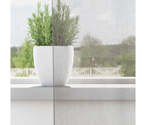 Voile Aizkari Ar Starplikām, 2 Gab., Gaiši Pelēki, 140X140 Cm Vidaxl