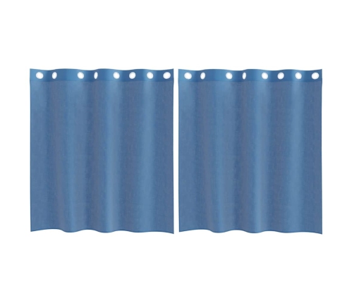 Voile Aizkari Ar Starplikām, 2 Gab., Koši Zili Vidaxl