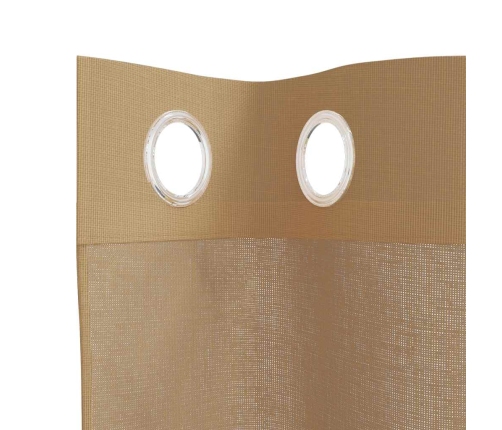 Voile Aizkari Ar Starplikām, 2 Gab., Smilšu Krāsa Vidaxl