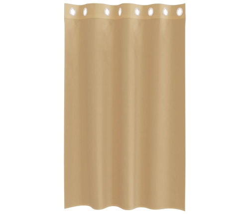 Voile Aizkari Ar Starplikām, 2 Gab., Smilšu Krāsa Vidaxl