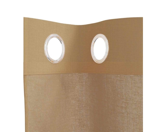 Voile Aizkari Ar Starplikām, 2 Gab., Smilšu Krāsa Vidaxl