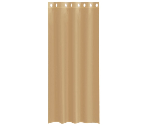 Voile Aizkari Ar Starplikām, 2 Gab., Smilšu Krāsa Vidaxl