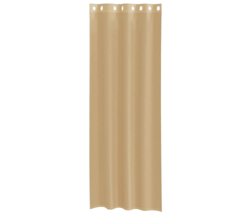 Voile Aizkari Ar Starplikām, 2 Gab., Smilšu Krāsa Vidaxl