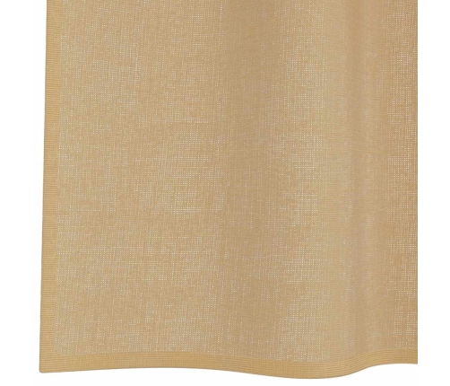 Voile Aizkari Ar Starplikām, 2 Gab., Smilšu Krāsa Vidaxl