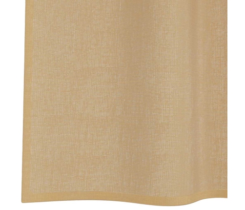 Voile Aizkari Ar Starplikām, 2 Gab., Smilšu Krāsa Vidaxl