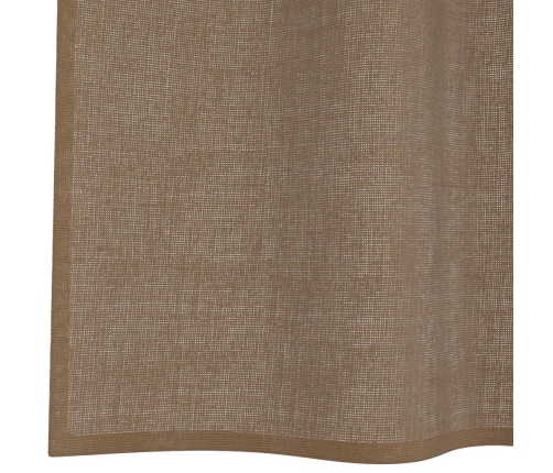 Voile Aizkari Ar Starplikām, 2 Gab., Gaiši Brūni Vidaxl