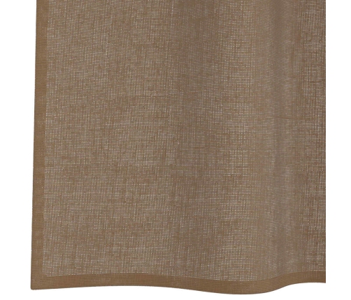 Voile Aizkari Ar Starplikām, 2 Gab., Gaiši Brūni Vidaxl