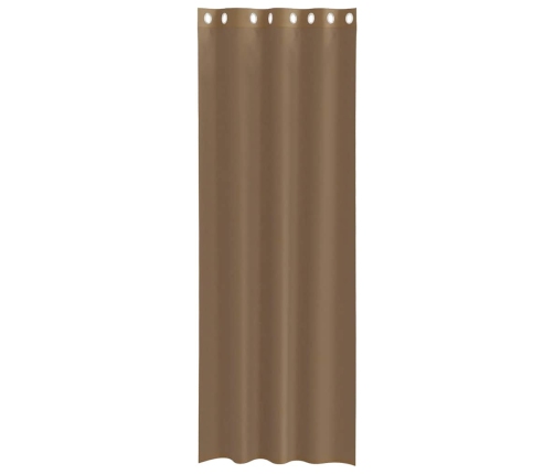 Voile Aizkari Ar Starplikām, 2 Gab., Gaiši Brūni Vidaxl