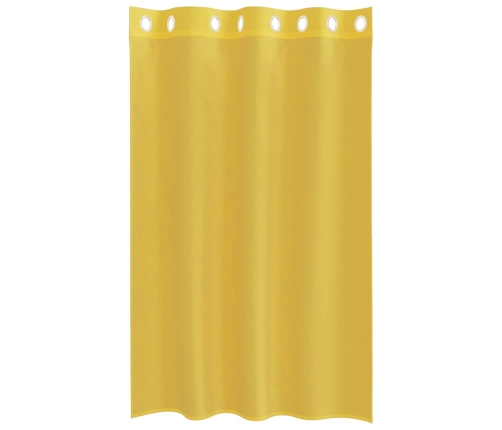 Voile Aizkari Ar Starplikām, 2 Gab., Dzelteni Vidaxl