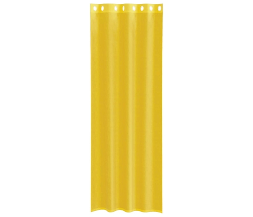 Voile Aizkari Ar Starplikām, 2 Gab., Dzelteni Vidaxl