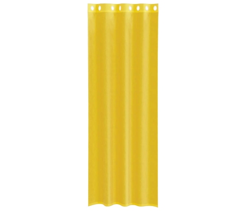 Voile Aizkari Ar Starplikām, 2 Gab., Dzelteni Vidaxl