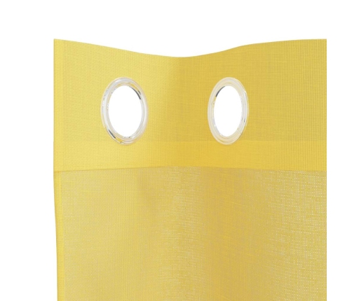 Voile Aizkari Ar Starplikām, 2 Gab., Dzelteni Vidaxl