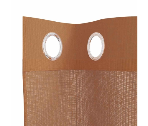 Voile Aizkari Ar Starplikām, 2 Gab., Sarkanbrūni Vidaxl