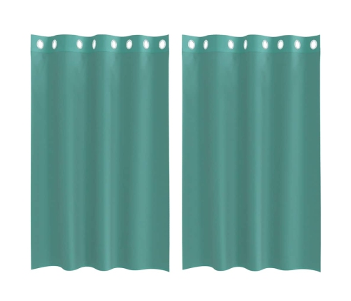 Voile Aizkari Ar Starplikām, 2 Gab., Tirkīzzili Vidaxl