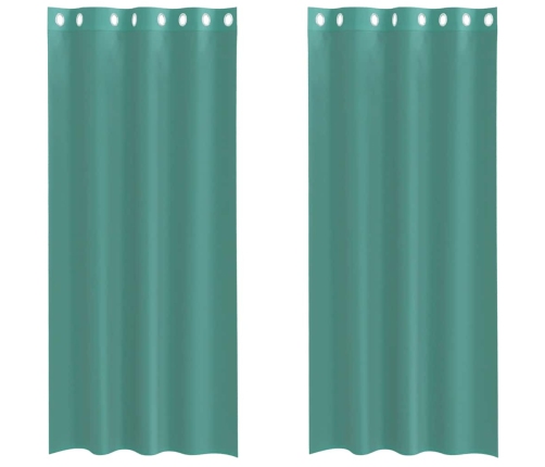 Voile Aizkari Ar Starplikām, 2 Gab., Tirkīzzili Vidaxl