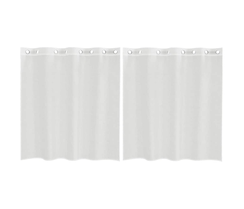 Voile Aizkari Ar Starplikām, 2 Gab., Balti Vidaxl