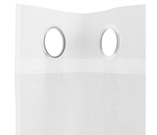 Voile Aizkari Ar Starplikām, 2 Gab., Balti Vidaxl