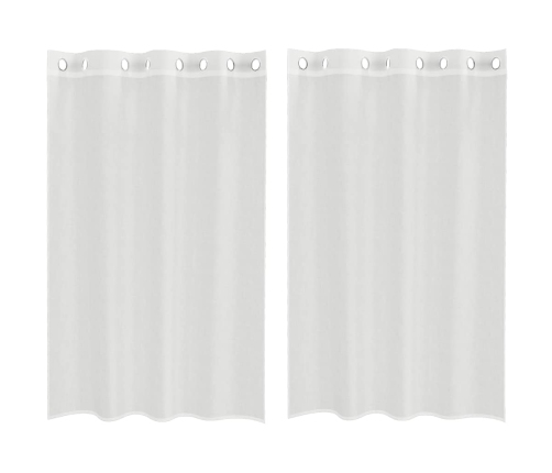 Voile Aizkari Ar Starplikām, 2 Gab., Balti Vidaxl