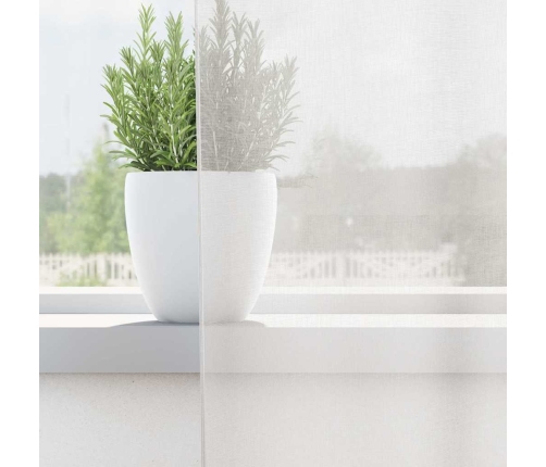 Voile Aizkari Ar Starplikām, 2 Gab., Balti Vidaxl