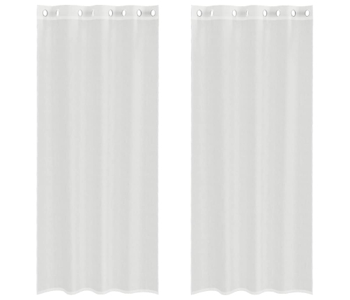 Voile Aizkari Ar Starplikām, 2 Gab., Balti Vidaxl