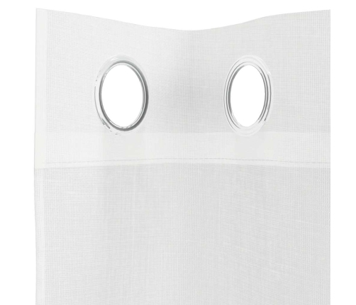 Voile Aizkari Ar Starplikām, 2 Gab., Balti Vidaxl