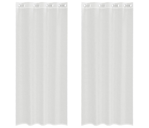 Voile Aizkari Ar Starplikām, 2 Gab., Balti Vidaxl