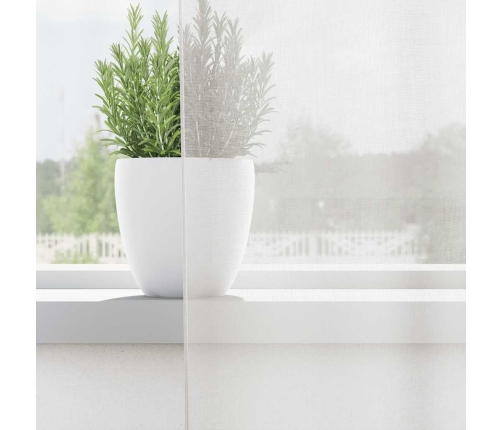 Voile Aizkari Ar Starplikām, 2 Gab., Balti Vidaxl