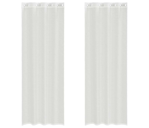 Voile Aizkari Ar Starplikām, 2 Gab., Balti Vidaxl