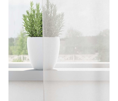 Voile Aizkari Ar Starplikām, 2 Gab., Balti Vidaxl