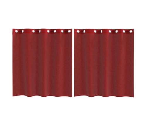 Voile Aizkari Ar Starplikām, 2 Gab., Vīnsarkani Vidaxl