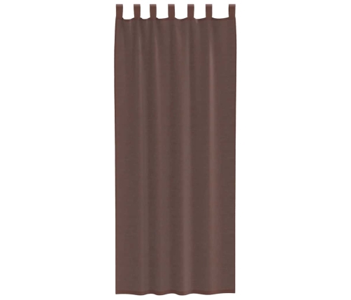 Voile Aizkari Ar Stieņu Kabatām, 2 Gab., Brūni Vidaxl