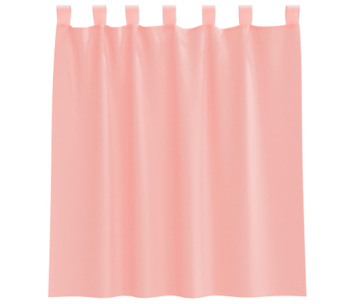 Voile Aizkari Ar Stieņu Kabatām, 2 Gab., Rozā Vidaxl