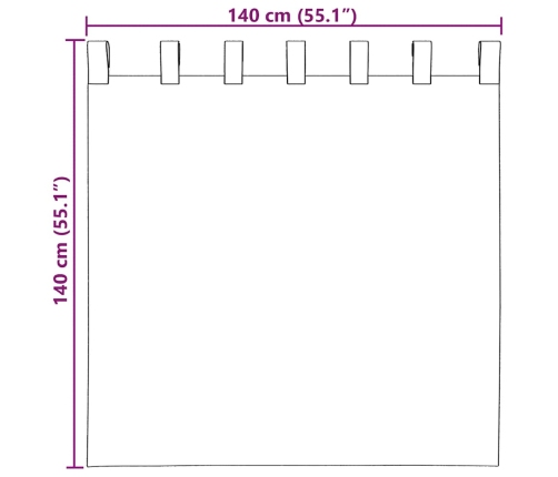 Voile Aizkari Ar Stieņu Kabatām, 2 Gab., Rozā Vidaxl