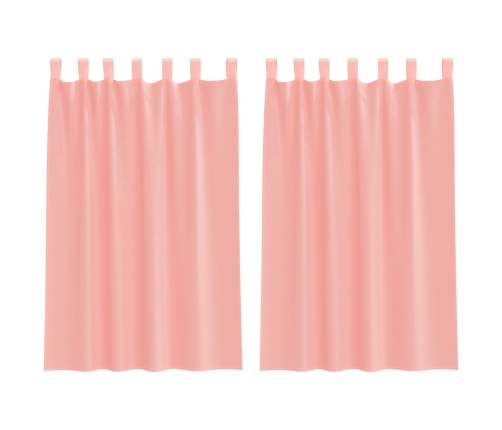 Voile Aizkari Ar Stieņu Kabatām, 2 Gab., Rozā Vidaxl