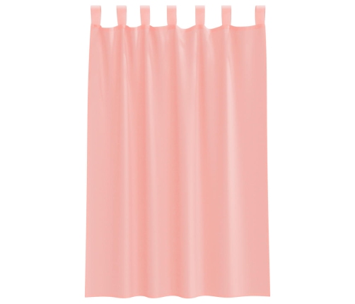 Voile Aizkari Ar Stieņu Kabatām, 2 Gab., Rozā Vidaxl