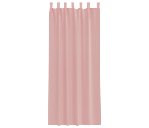 Voile Aizkari Ar Stieņu Kabatām, 2 Gab., Rozā Vidaxl