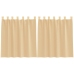 Voile Aizkari Ar Stieņu Kabatām, 2 Gab., Smilšu Krāsa Vidaxl