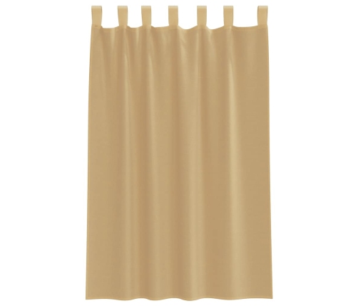 Voile Aizkari Ar Stieņu Kabatām, 2 Gab., Smilšu Krāsa Vidaxl