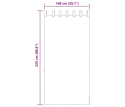 Voile Aizkari Ar Stieņu Kabatām, 2 Gab., Smilšu Krāsa Vidaxl