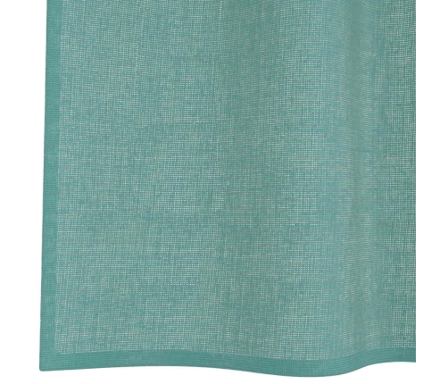 Voile Aizkari Ar Stieņu Kabatām, 2 Gab., Tirkīzzili Vidaxl