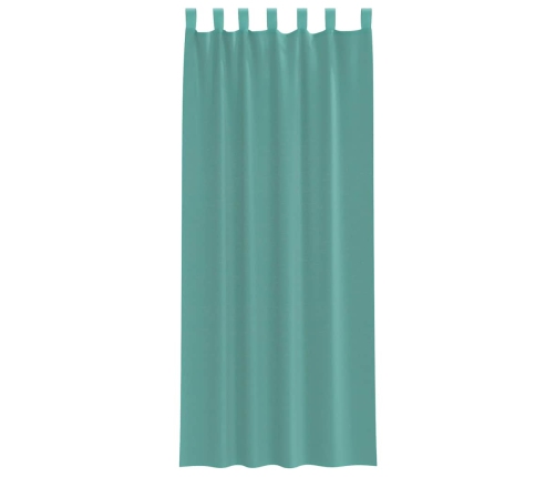 Voile Aizkari Ar Stieņu Kabatām, 2 Gab., Tirkīzzili Vidaxl
