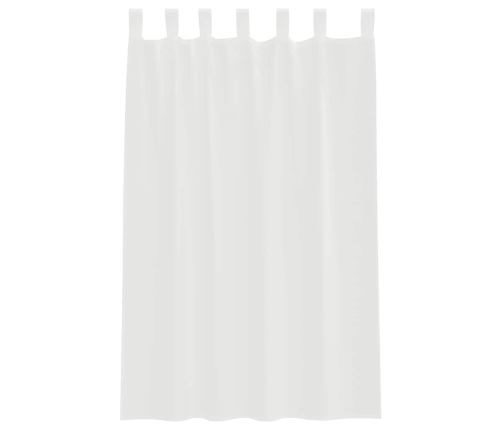 Voile Aizkari Ar Stieņu Kabatām, 2 Gab., Balti Vidaxl