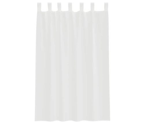 Voile Aizkari Ar Stieņu Kabatām, 2 Gab., Balti Vidaxl